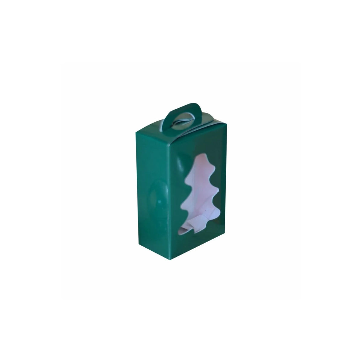 caja dulcera verde con ventana pino