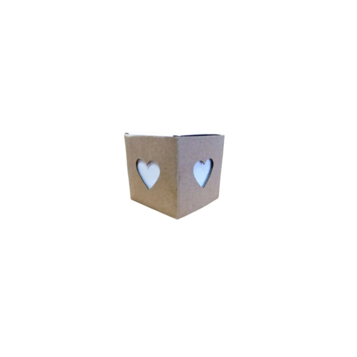 caja para regalo cubo corazones laterales