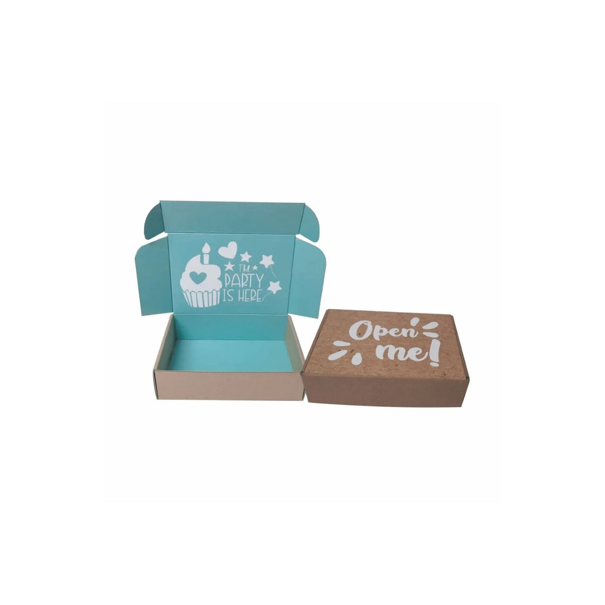caja para regalo interior turquesa open me