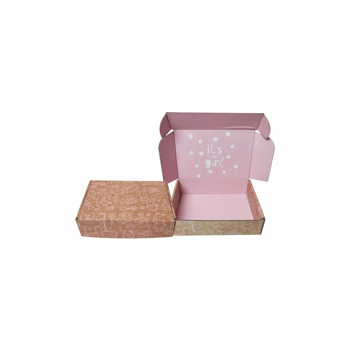 caja para regalo interior rosa its a girl