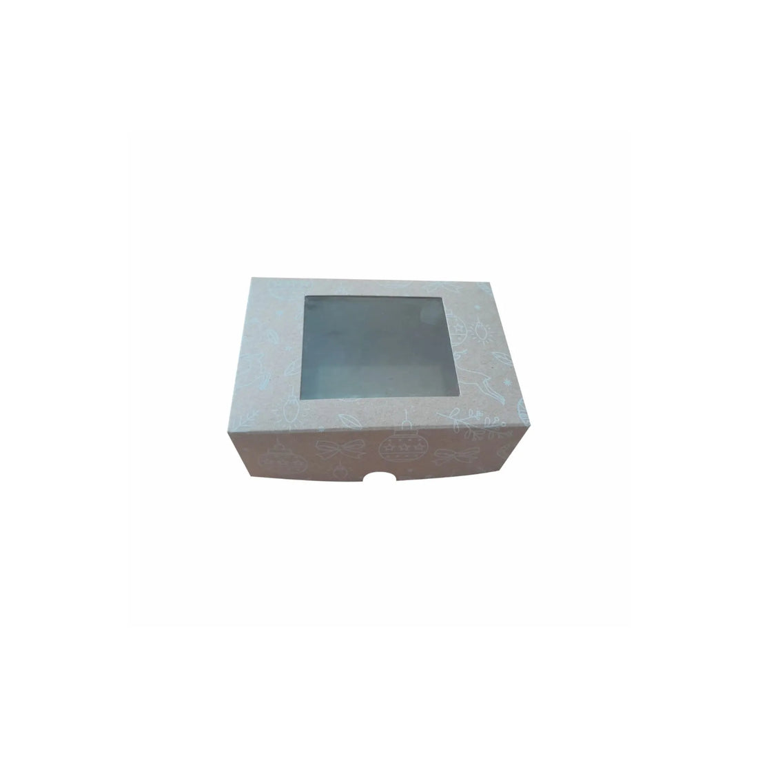 caja para postres cup cakes navideña moños esferas
