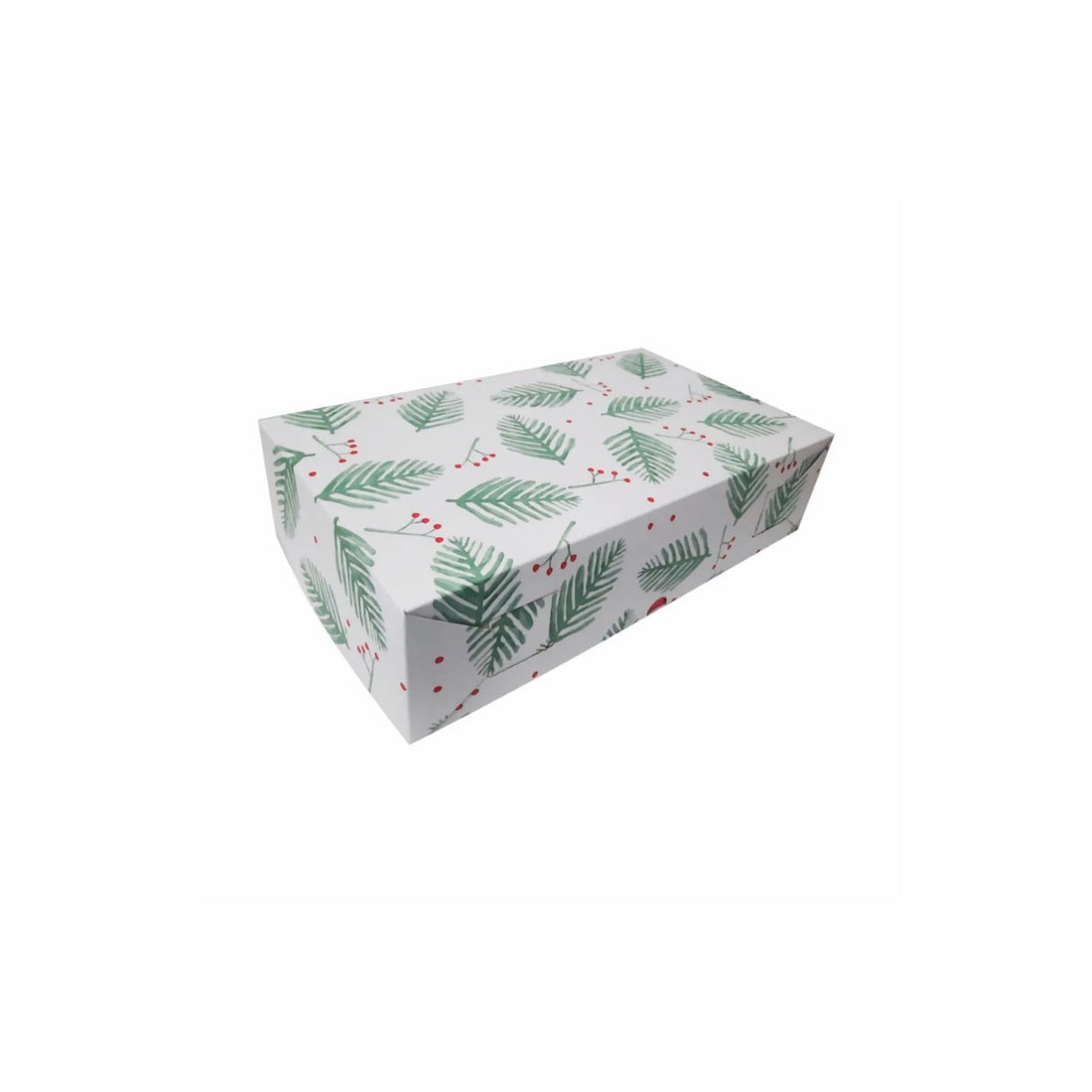 caja para regalo hojas verdes 